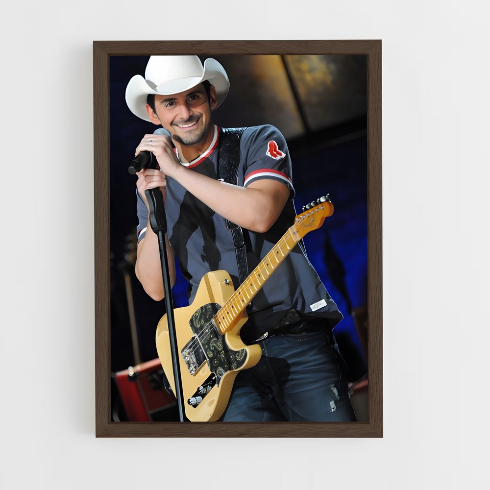 ap-brad paisley-5 cadre Bois foncé