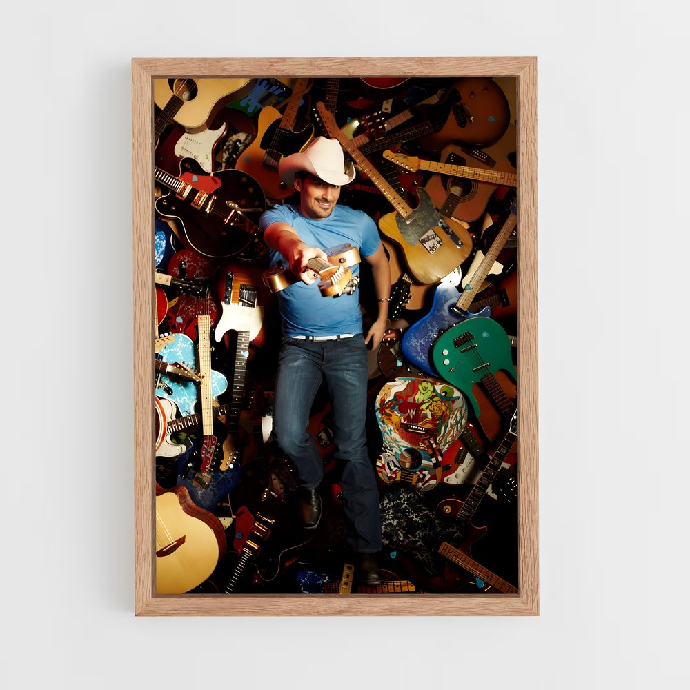 ap-brad paisley-7 cadre Bois clair