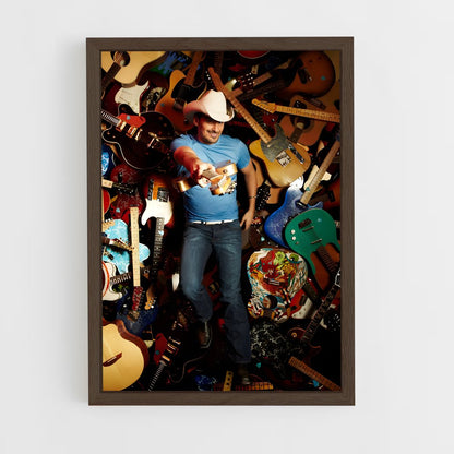 ap-brad paisley-7 cadre Bois foncé