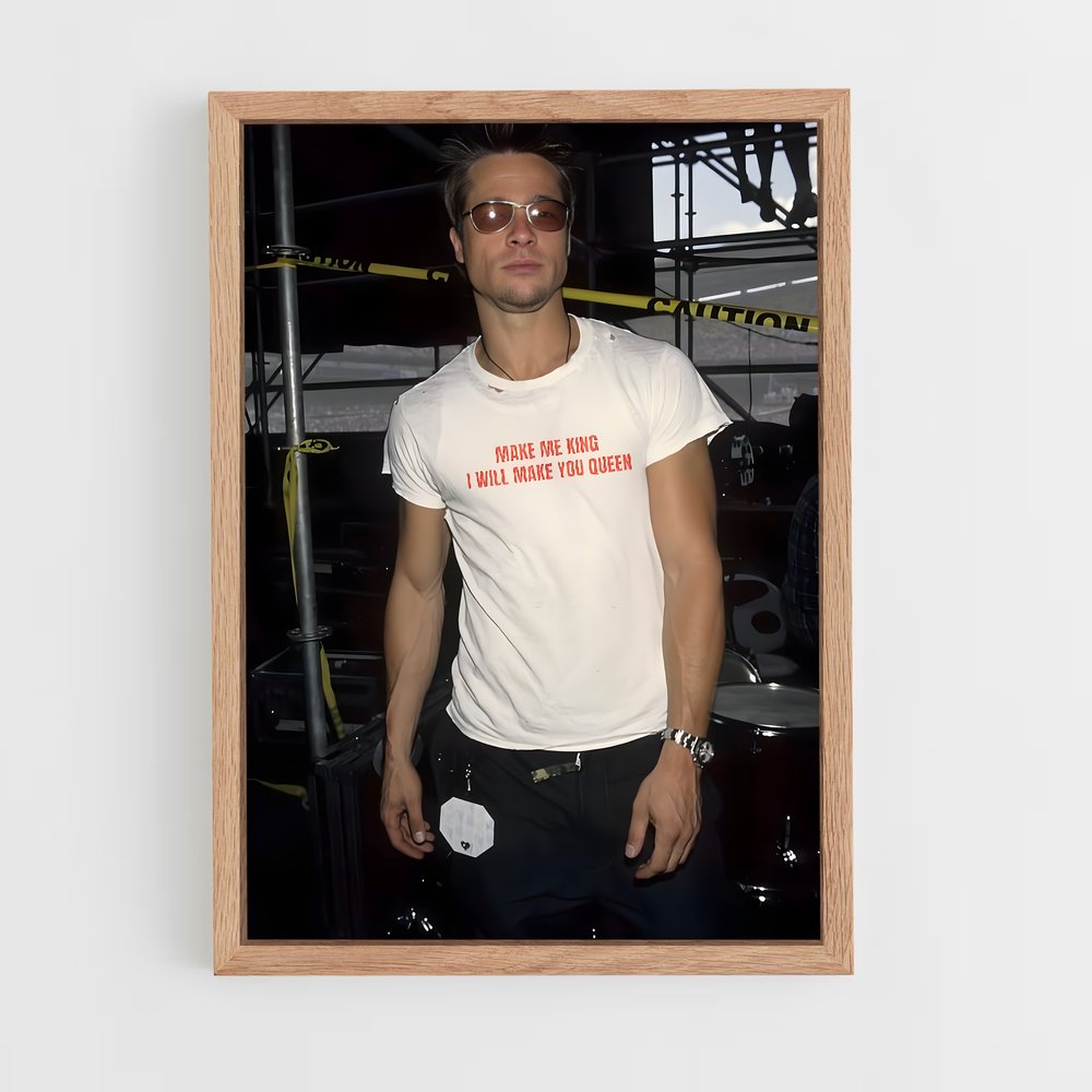ap-brad pitt-5 cadre Bois clair
