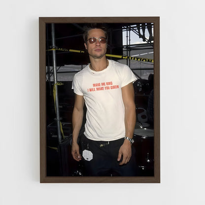 ap-brad pitt-5 cadre Bois foncé