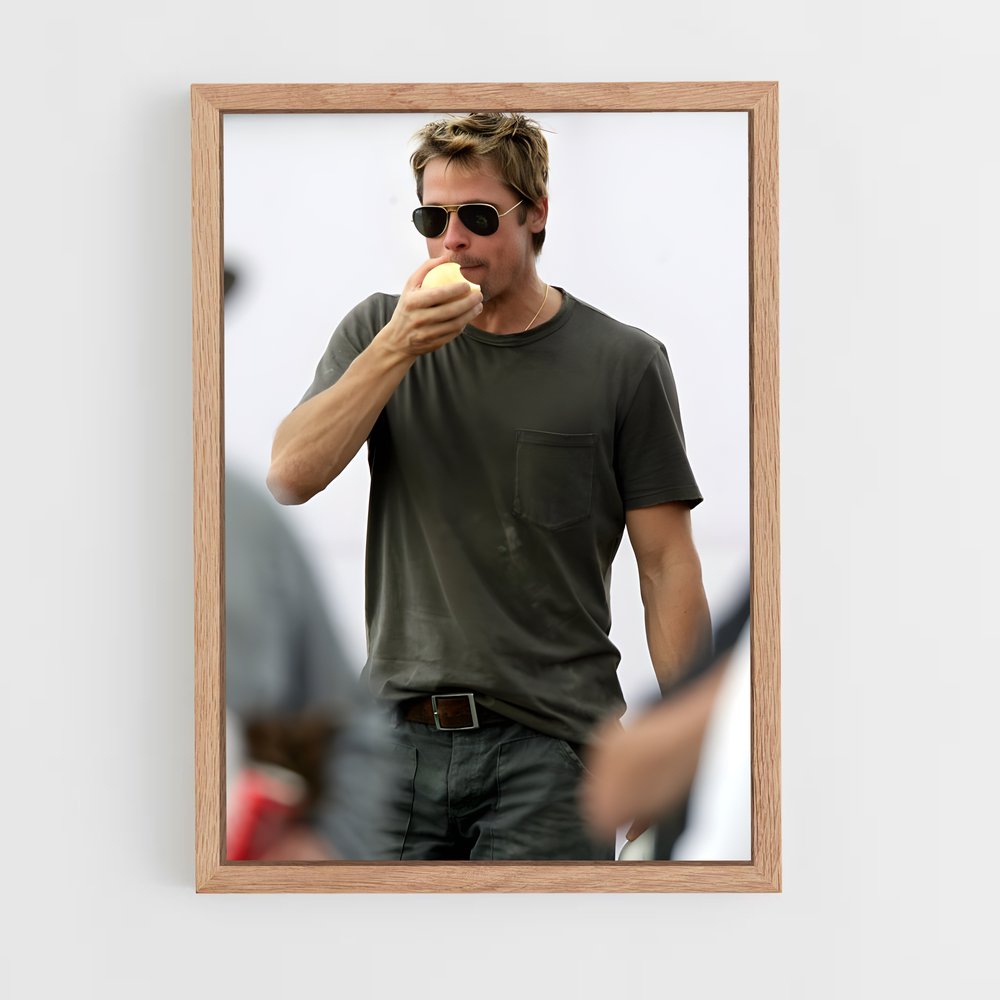 ap-brad pitt-7 cadre Bois clair