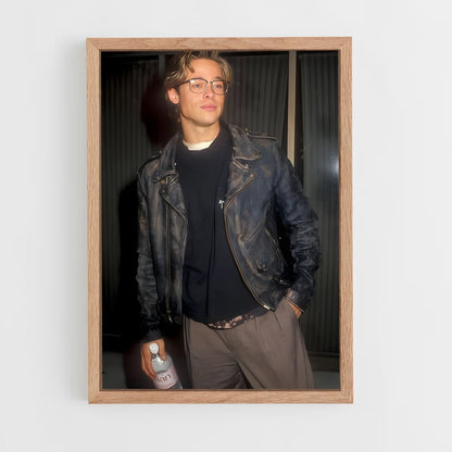 ap-brad pitt-8 cadre Bois clair