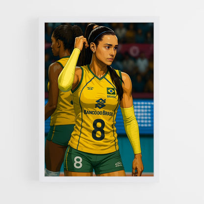 ap-brazil national volleyball team-7 cadre Blanc