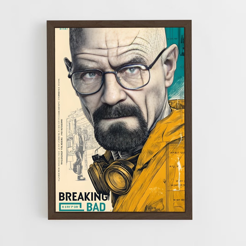ap-breaking bad-7 cadre Bois foncé