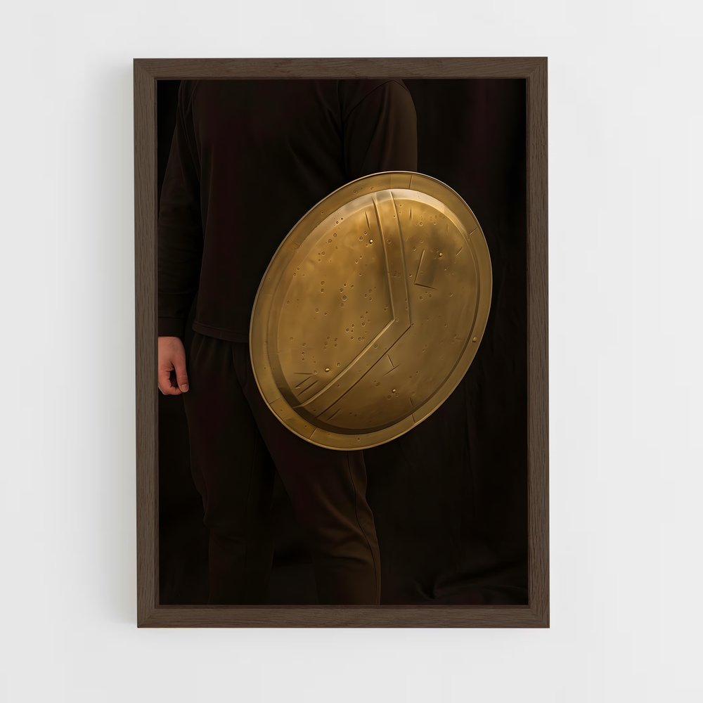 ap-bronze shield-1 cadre Bois foncé