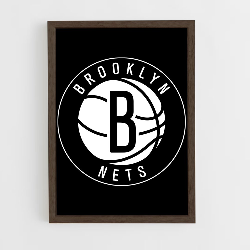 ap-brooklyn nets-1 cadre Bois foncé