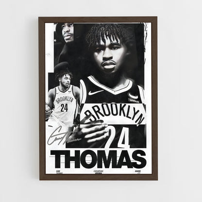 ap-brooklyn nets-4 cadre Bois foncé