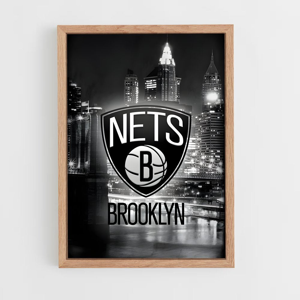 ap-brooklyn nets-5 cadre Bois clair