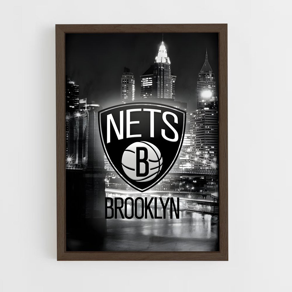 ap-brooklyn nets-5 cadre Bois foncé