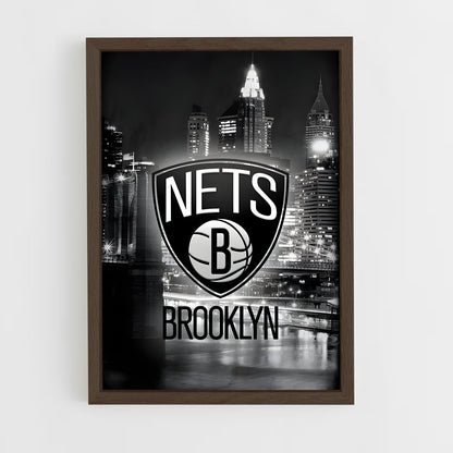 ap-brooklyn nets-5 cadre Bois foncé