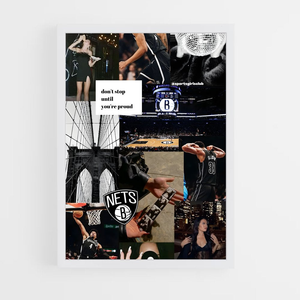 ap-brooklyn nets-6 cadre Blanc