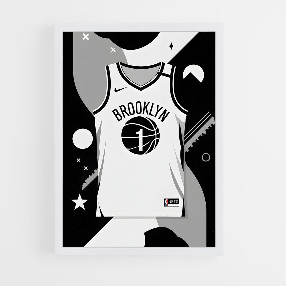 ap-brooklyn nets-8 cadre Blanc