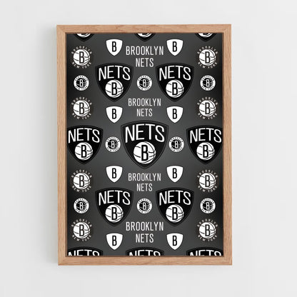 ap-brooklyn nets-9 cadre Bois clair