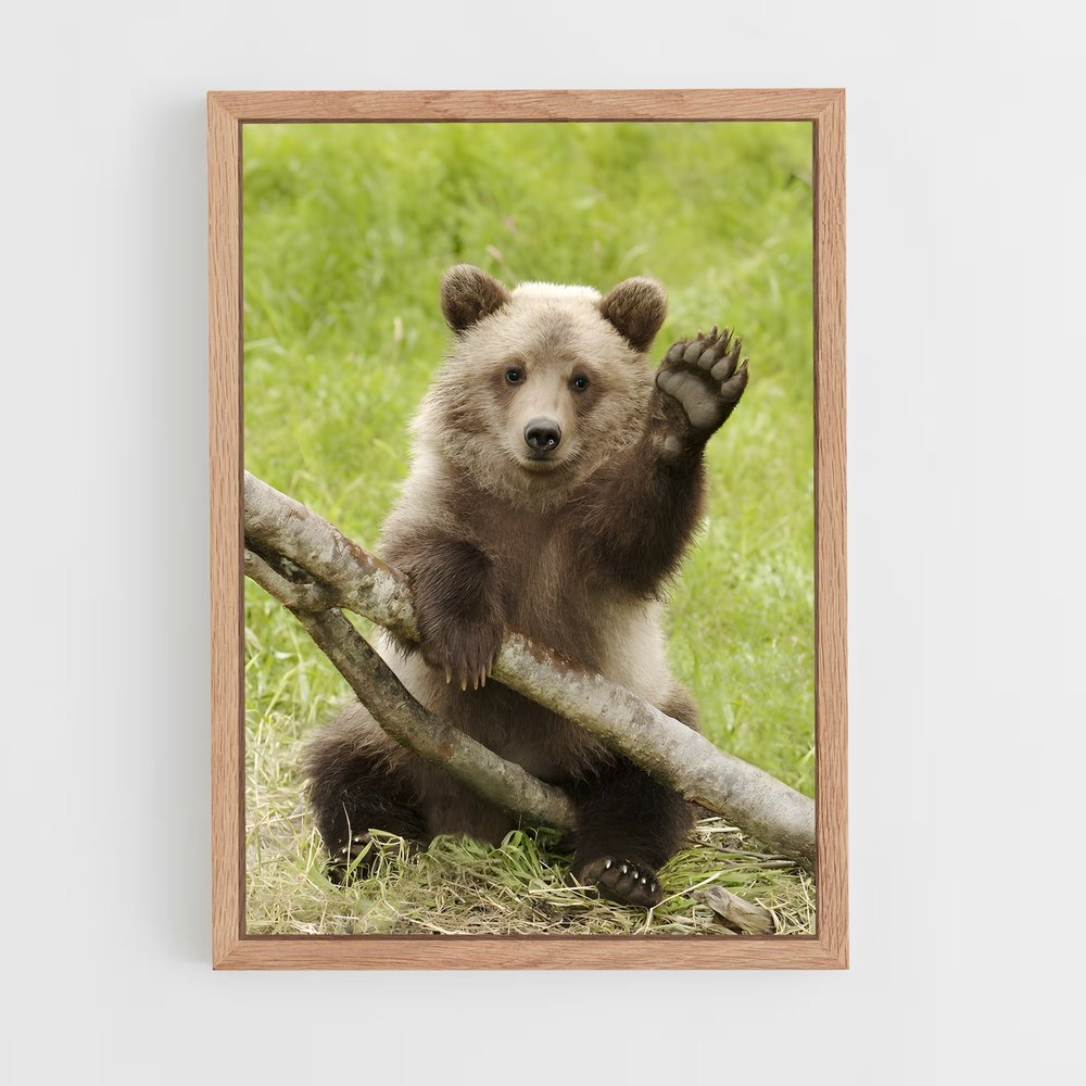 ap-brown bear-7 cadre Bois clair