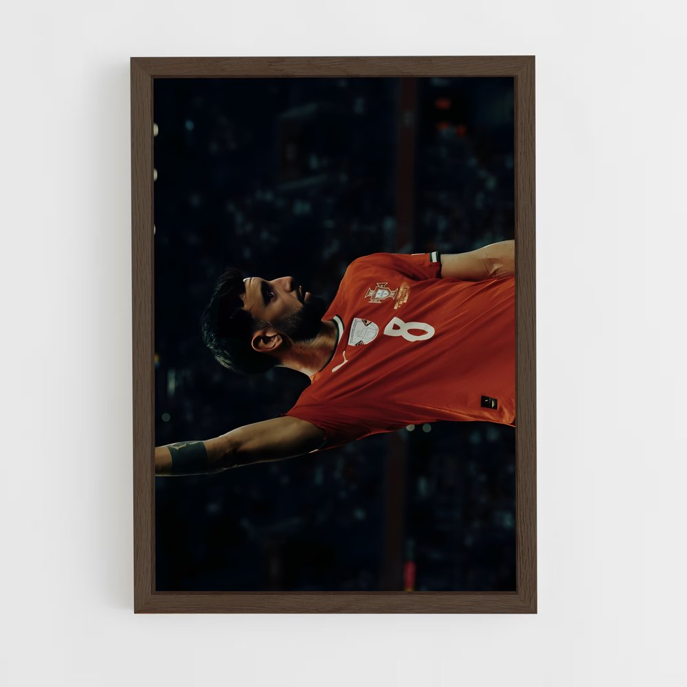ap-bruno fernandes-1 cadre Bois foncé