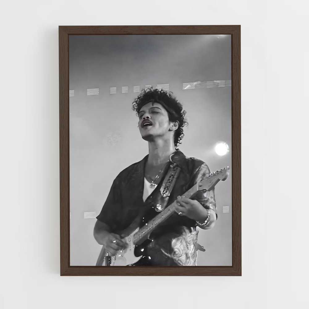 ap-bruno mars-1 cadre Bois foncé