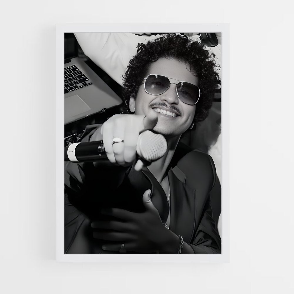 ap-bruno mars-5 cadre Blanc