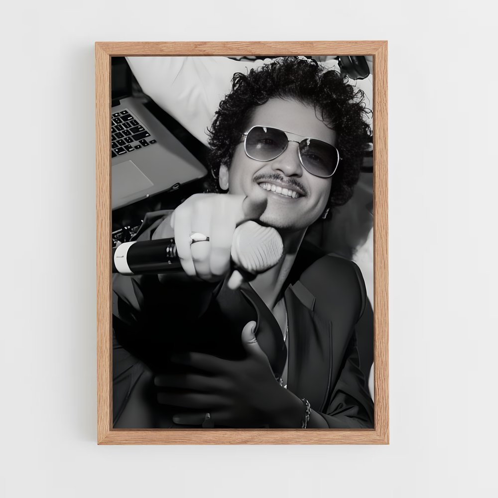 ap-bruno mars-5 cadre Bois clair
