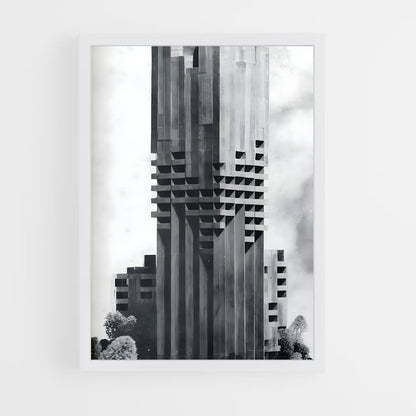 ap-brutalist architecture-2 cadre Blanc