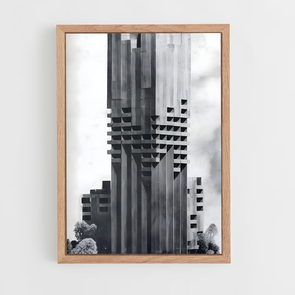 ap-brutalist architecture-2 cadre Bois clair