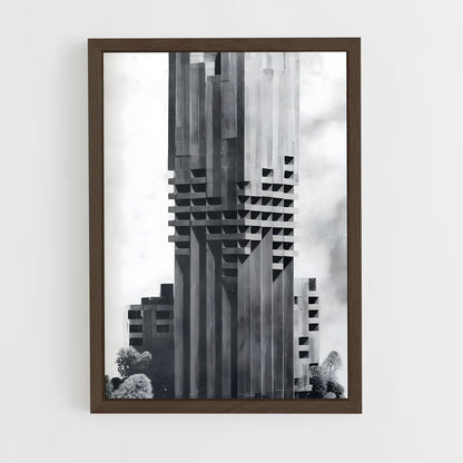 ap-brutalist architecture-2 cadre Bois foncé
