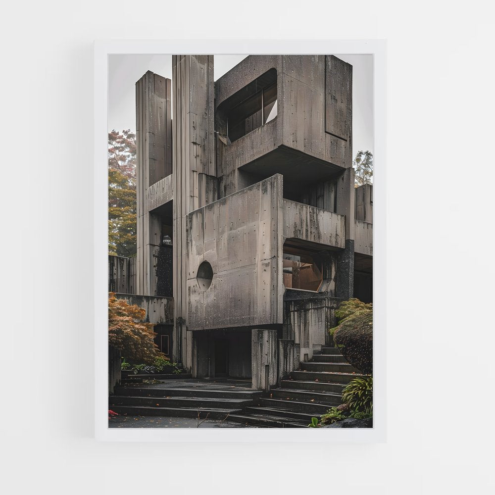 ap-brutalist architecture-3 cadre Blanc