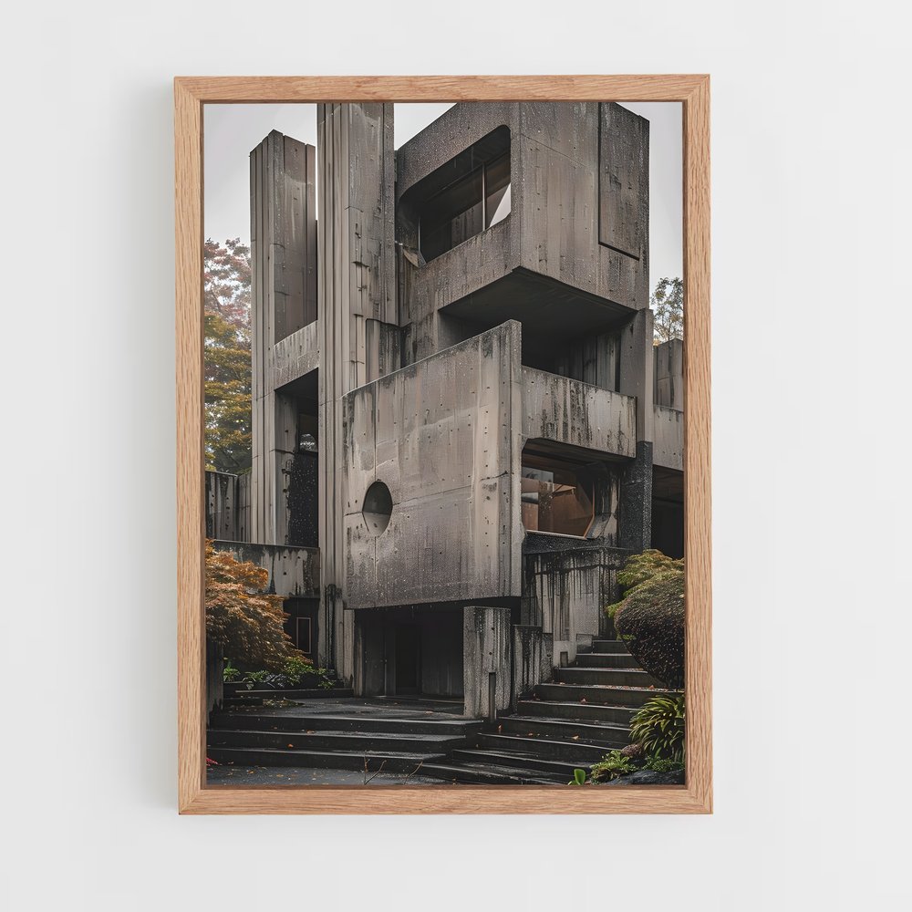 ap-brutalist architecture-3 cadre Bois clair