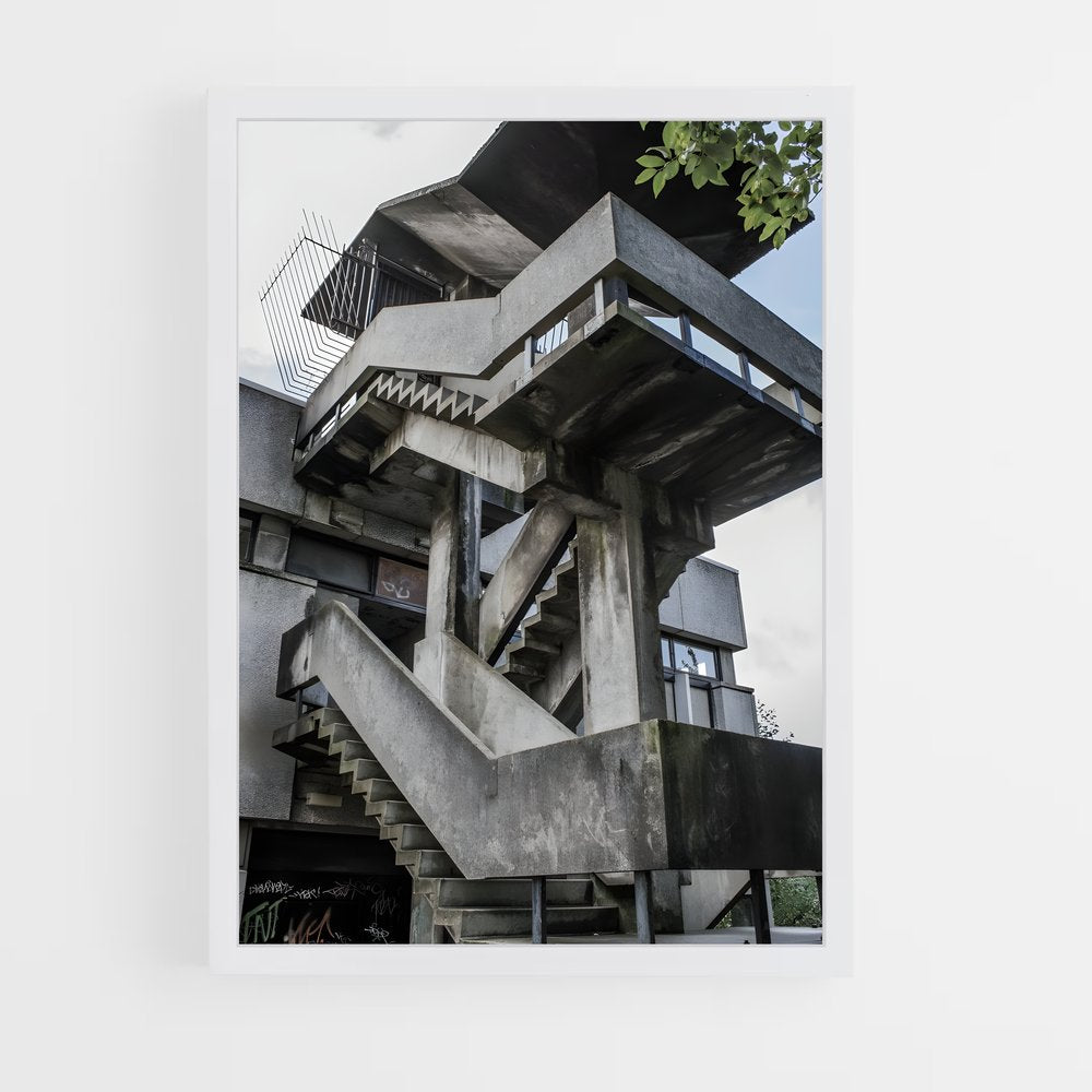 ap-brutalist architecture-6 cadre Blanc