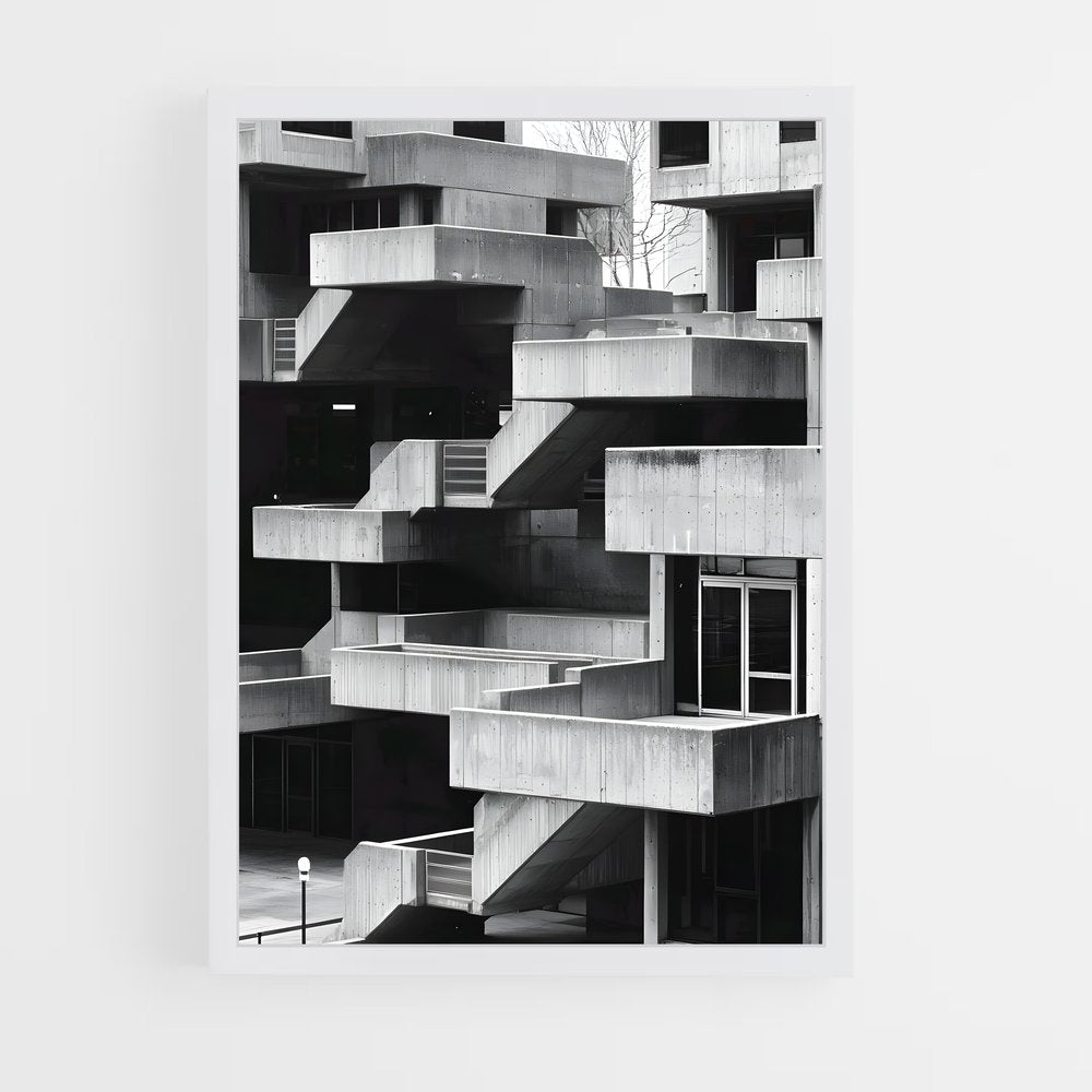 ap-brutalist architecture-8 cadre Blanc