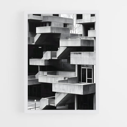ap-brutalist architecture-8 cadre Blanc