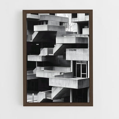 ap-brutalist architecture-8 cadre Bois foncé