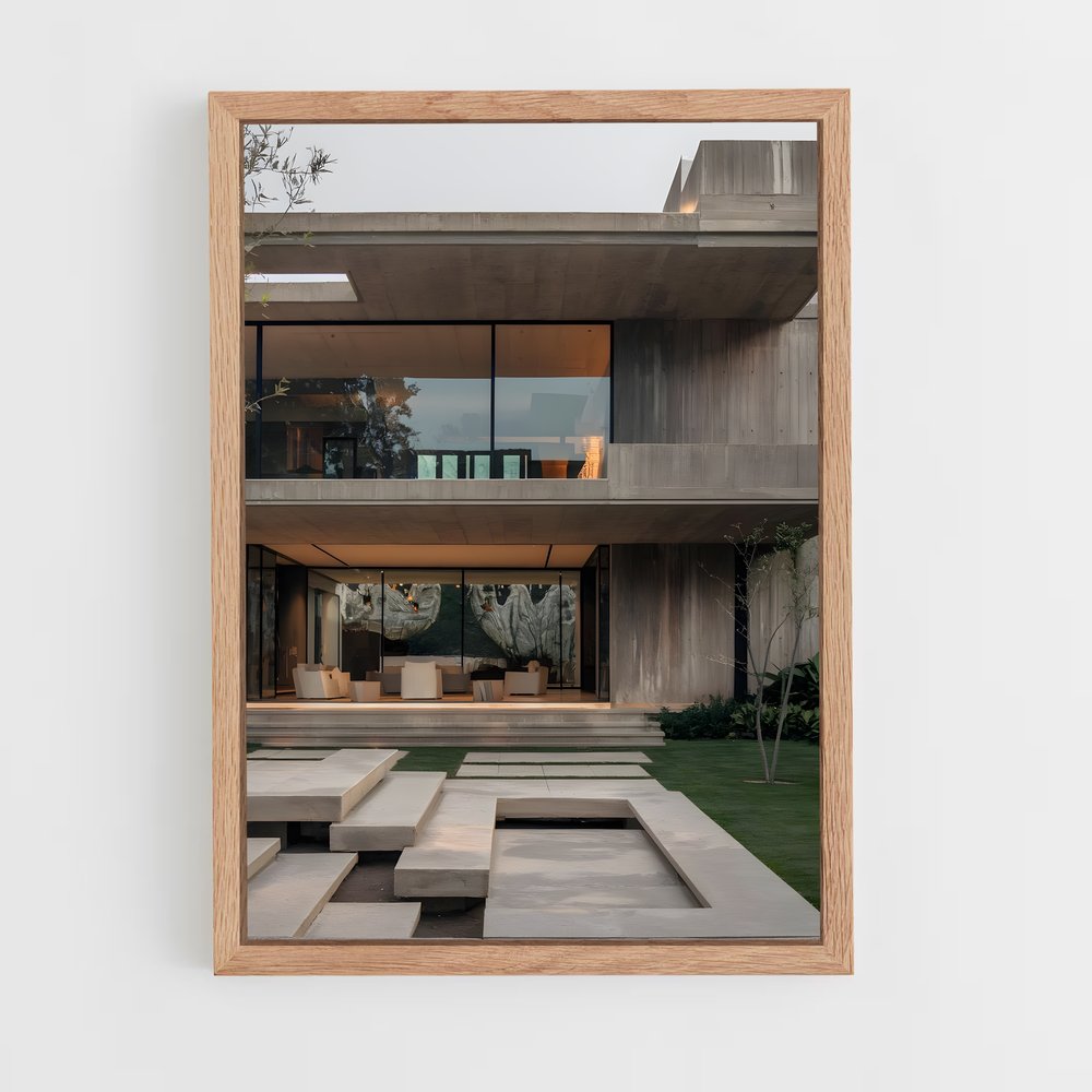 ap-brutalist architecture-9 cadre Bois clair