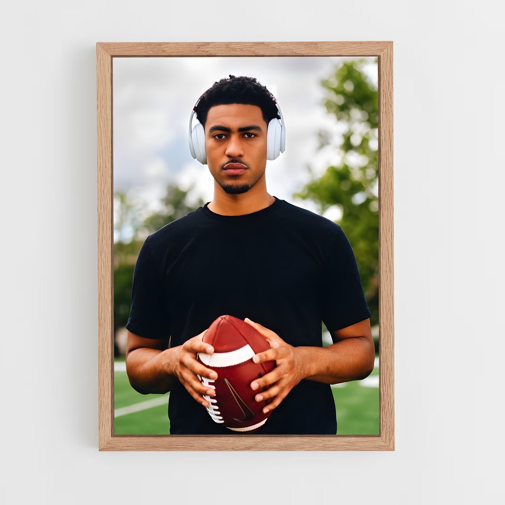 ap-bryce young-4 cadre Bois clair