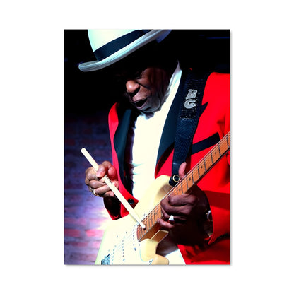 Poster Le Guitariste Écarlate