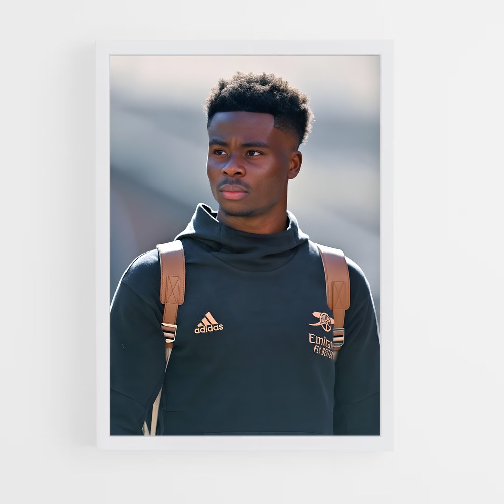 ap-bukayo saka-5 cadre Blanc