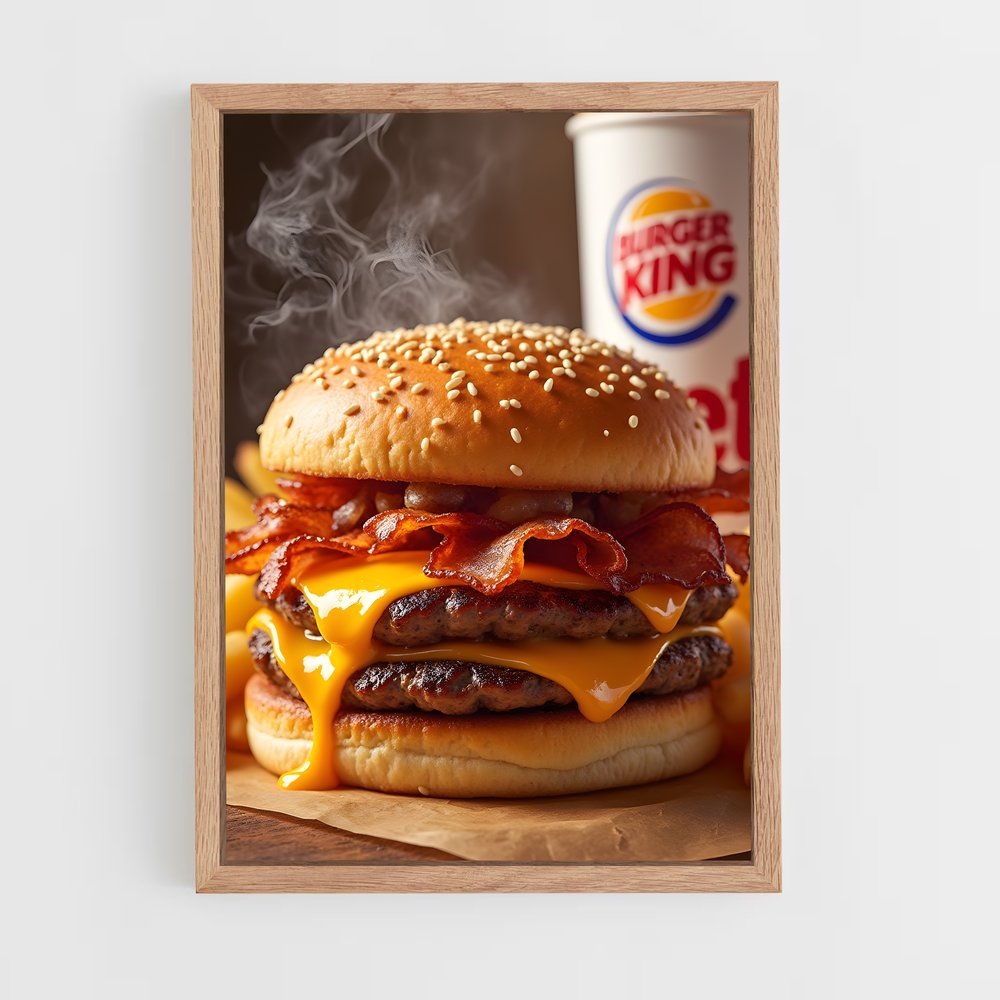 ap-burger king-1 cadre Bois clair