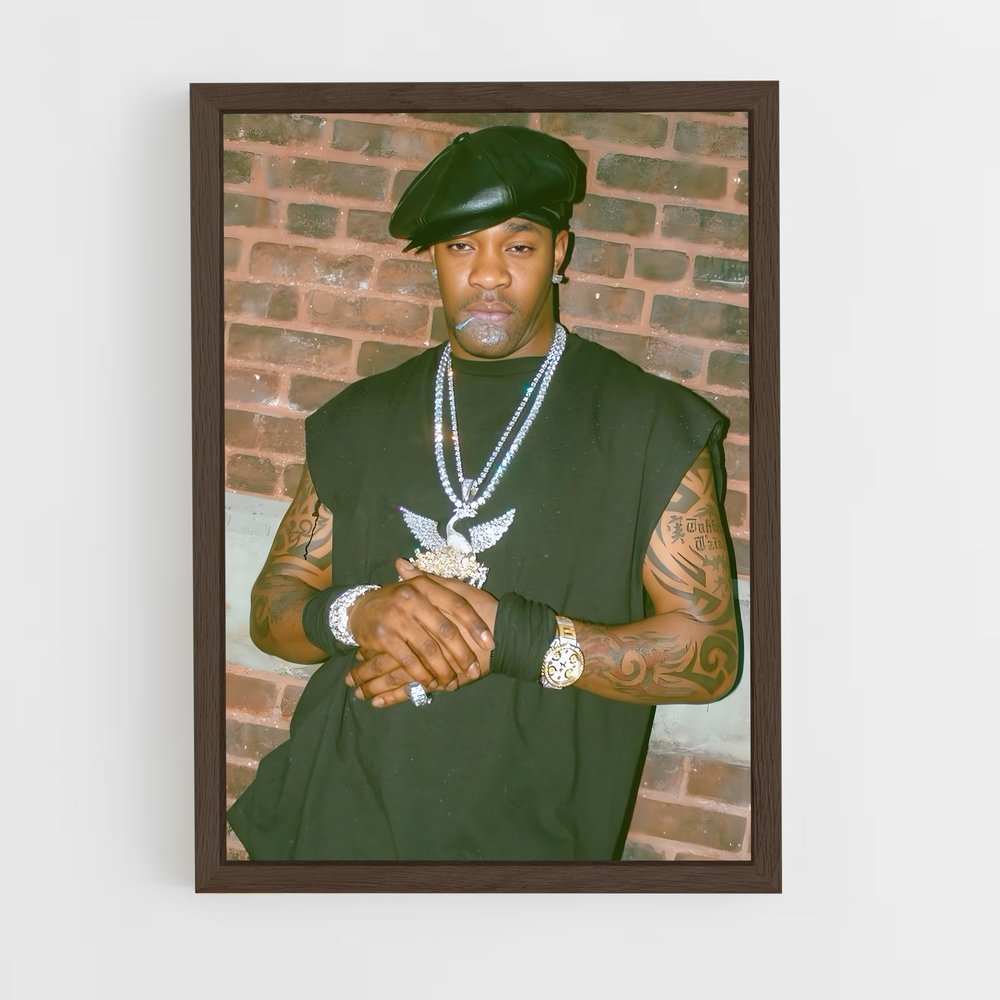 ap-busta rhymes-2 cadre Bois foncé
