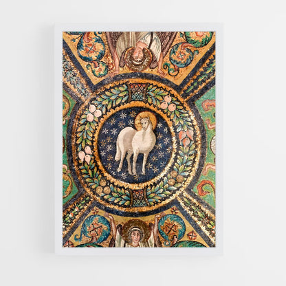 ap-byzantine mosaic-1 cadre Blanc