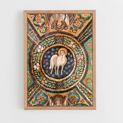 ap-byzantine mosaic-1 cadre Bois clair