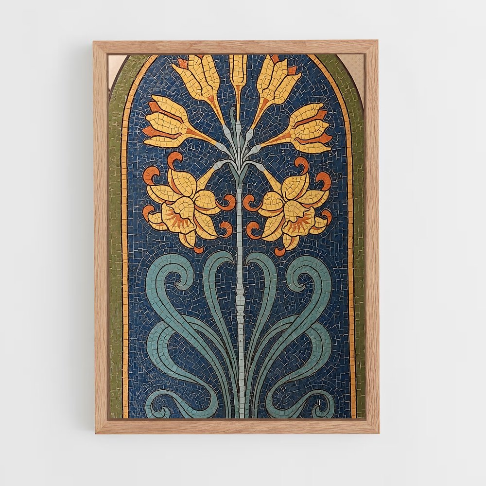 ap-byzantine mosaic-3 cadre Bois clair