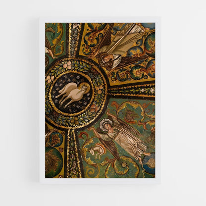 ap-byzantine mosaic-4 cadre Blanc
