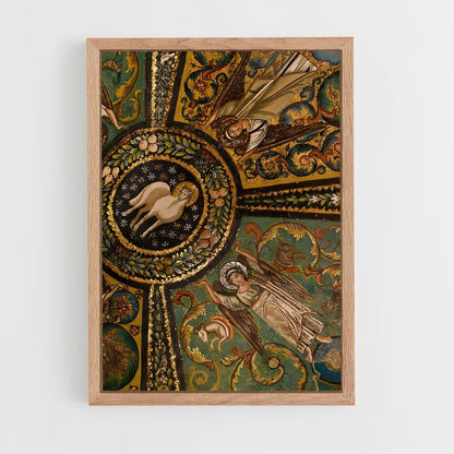 ap-byzantine mosaic-4 cadre Bois clair