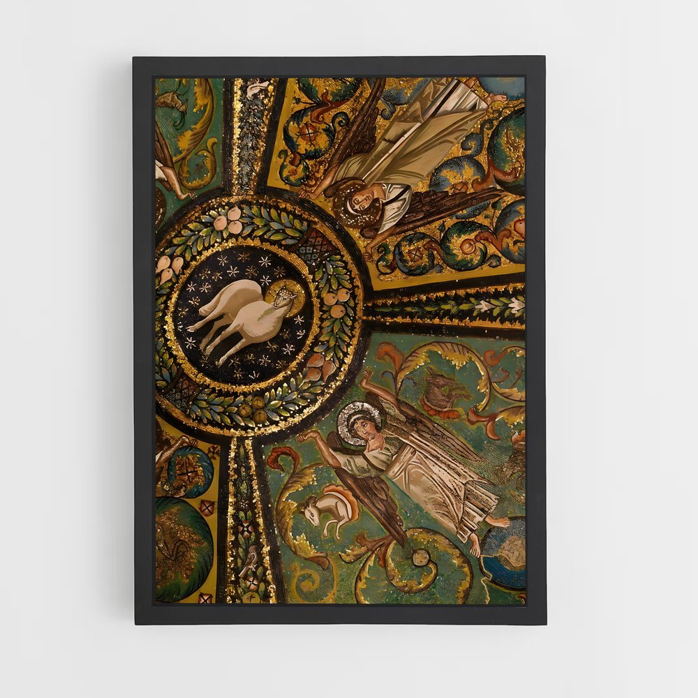 ap-byzantine mosaic-4 cadre Noir