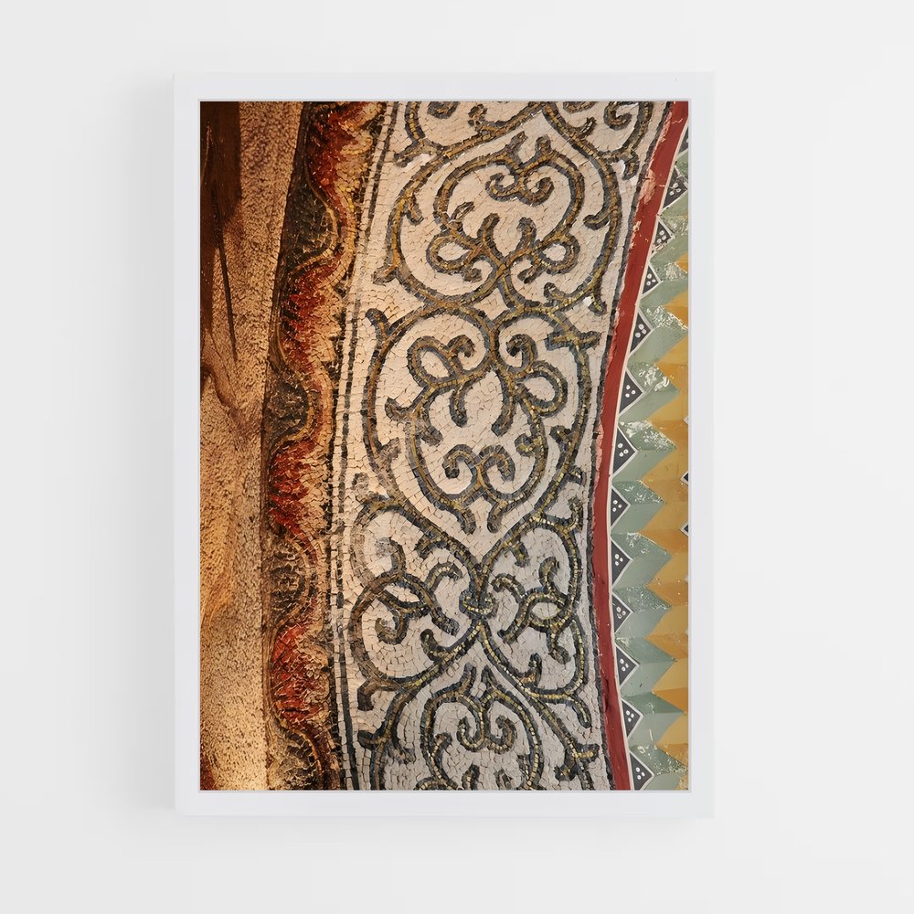 ap-byzantine mosaic-5 cadre Blanc