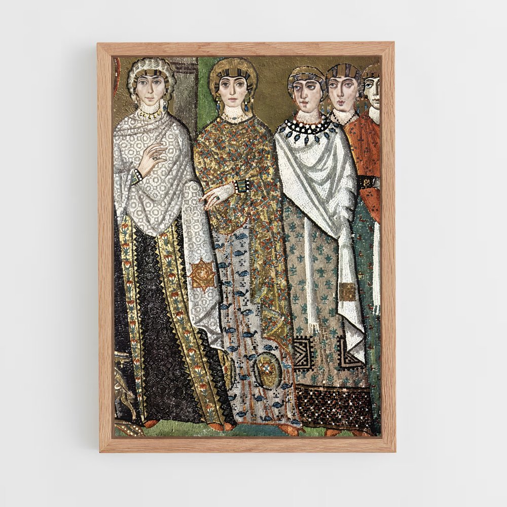 ap-byzantine mosaic-6 cadre Bois clair