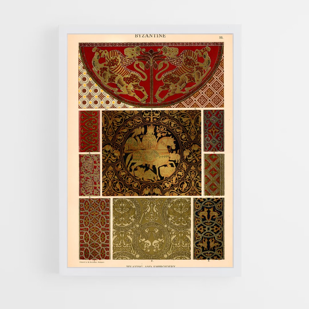 ap-byzantine patterns-1 cadre Blanc