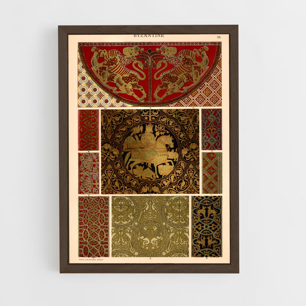 ap-byzantine patterns-1 cadre Bois foncé
