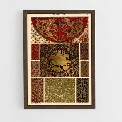 ap-byzantine patterns-1 cadre Bois foncé