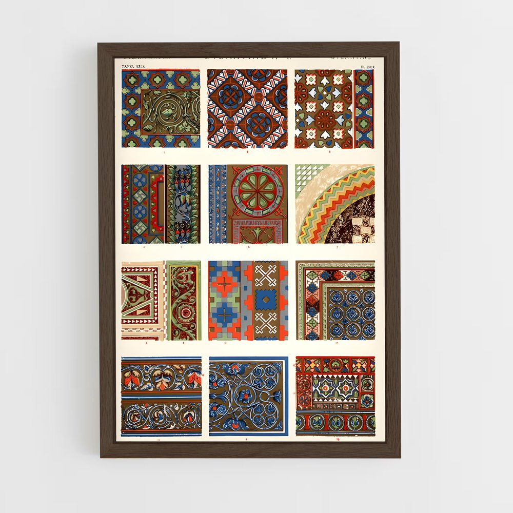 ap-byzantine patterns-5 cadre Bois foncé